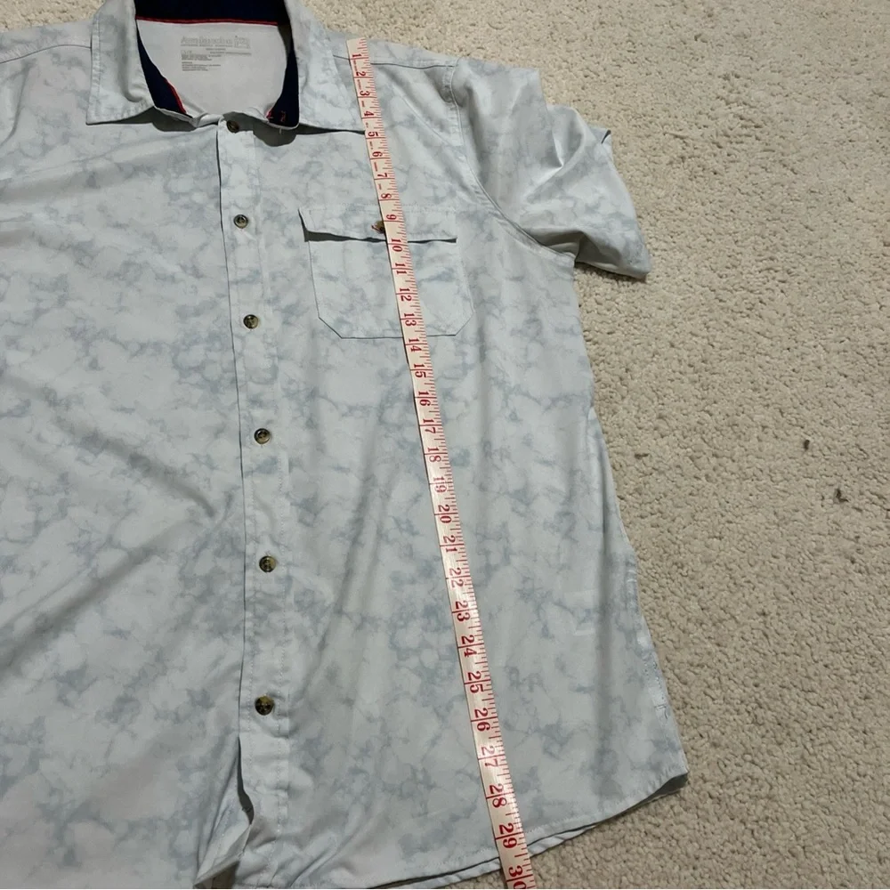 Avalanche Gray‎ Marbled Casual Hiking Outdoor Button Down Shirt Size Large